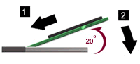 Side view of memory dimm installation