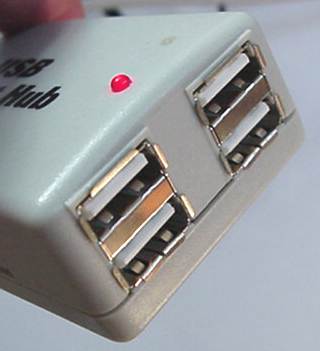 typical USB four-port hub